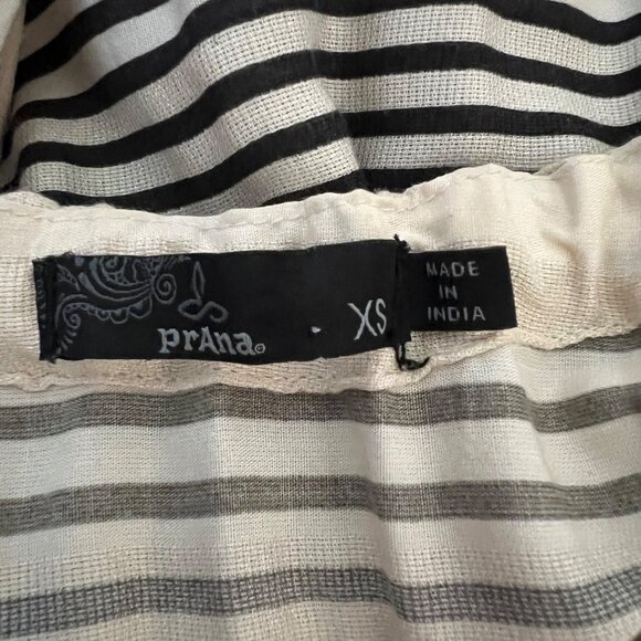 Prana Parisol Pocketed Scandi Chic Midi Dress Cargo Canopy Green & White Size XS - Picture 9 of 9